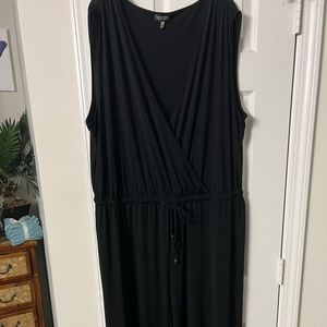 Super cute, black/sexy jumpsuit, elastic waist, sleeveless, great shape, 24w.